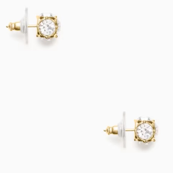 kate spade Jewelry Kate Spade Stud Earrings Clear Gold Poshmark
